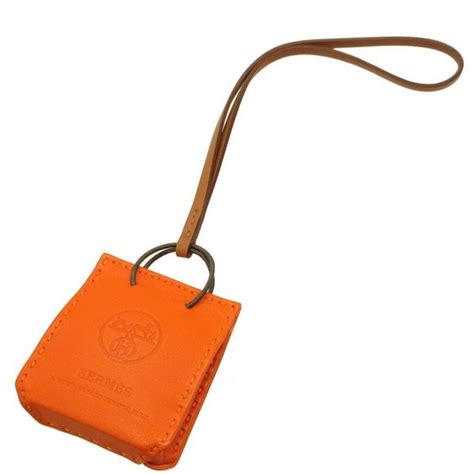 hermes sac orange charm|Hermes Sac Orange Anu Milo Bag Charm 083 .